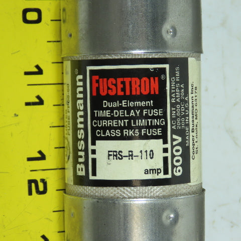 Fusetron FRS-R-110 Long Blade Dual Element Time Delay Fuse 110A 600V Lot/3
