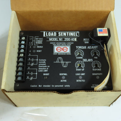 Ebbert Engineering 2100-40U Load Sentinel Motor Load Monitor Controller 120V NEW