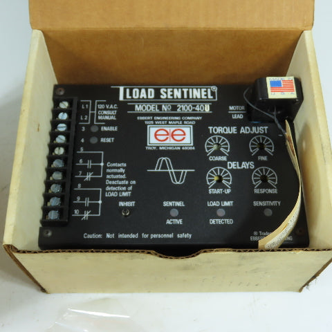 Ebbert Engineering 2100-40U Load Sentinel Motor Load Monitor Controller 120V NEW