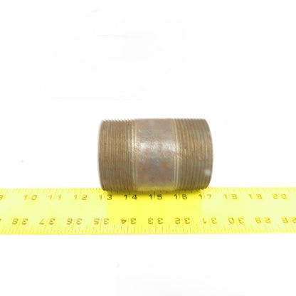2-1/2" NPT 4" Long Malleable Iron Black Pipe Nipple Schedule 40 Lot of 9