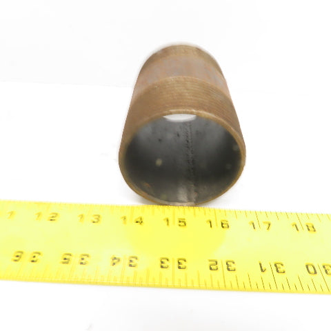 2-1/2" NPT 4" Long Malleable Iron Black Pipe Nipple Schedule 40 Lot of 9