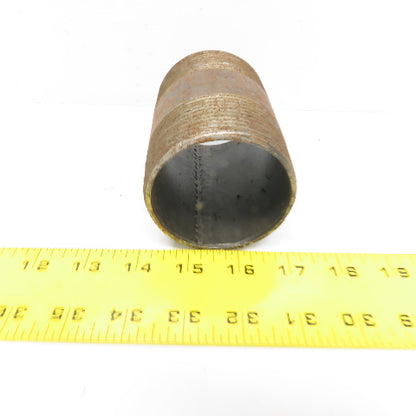 2-1/2" NPT 4" Long Malleable Iron Black Pipe Nipple Schedule 40 Lot of 9