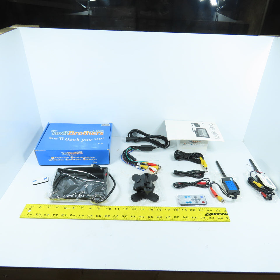 Tadi Brothers SKU34288 PAL/NTSC 7" LCD Rear View TFT Monitor W/ Transmitters NEW