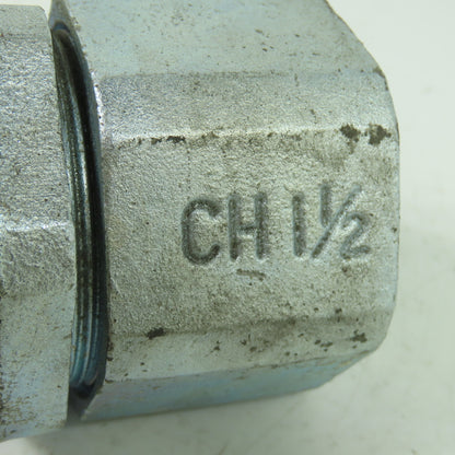 CH 1-1/2" 3-Piece Malleable Iron Conduit Coupling Lot Of 2