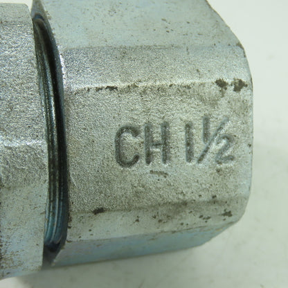 CH 1-1/2" 3-Piece Malleable Iron Conduit Coupling Lot Of 2