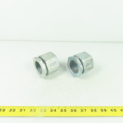 CH 1-1/2" 3-Piece Malleable Iron Conduit Coupling Lot Of 2