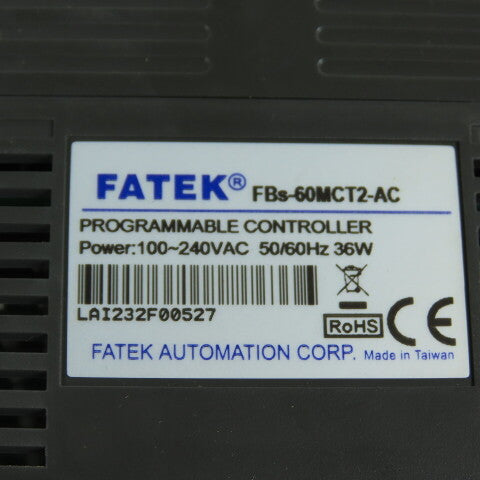 Fatek FBs-60MCT2-AC Programmable Controller Parts/Repair