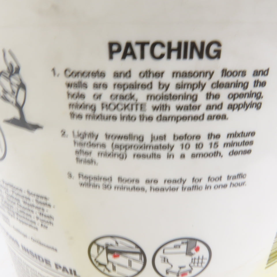 Rockite 10051 Expansion Cement Patch/Anchoring 50 Lb, Pail 1 Hr Full Cure Time