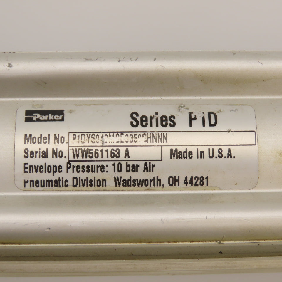 Parker P1DYS040M0E3350SHNNN Double Acting Air Cylinder 40mm Bore 350mm Stroke