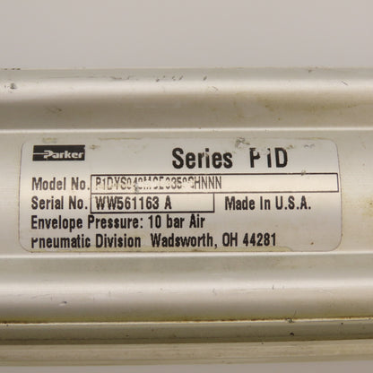 Parker P1DYS040M0E3350SHNNN Double Acting Air Cylinder 40mm Bore 350mm Stroke