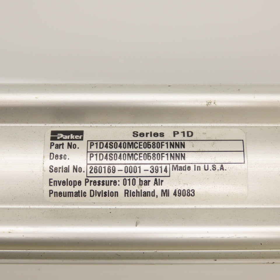 Parker P1D4S040MCE0580F1NNN Double Acting Air Cylinder 40mm Bore 580mm Stroke