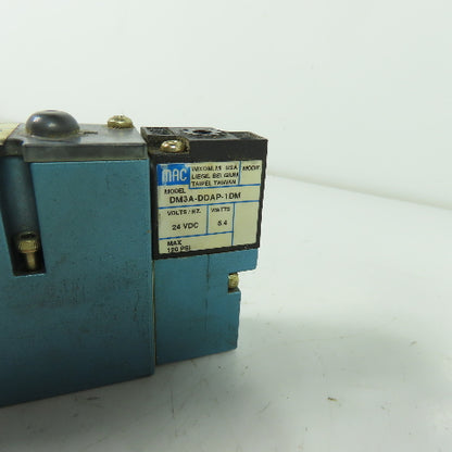 Mac 92B-BAB-BJA-DM-DDAP-1DM Solenoid Valve 20 To 120PSI 24VDC