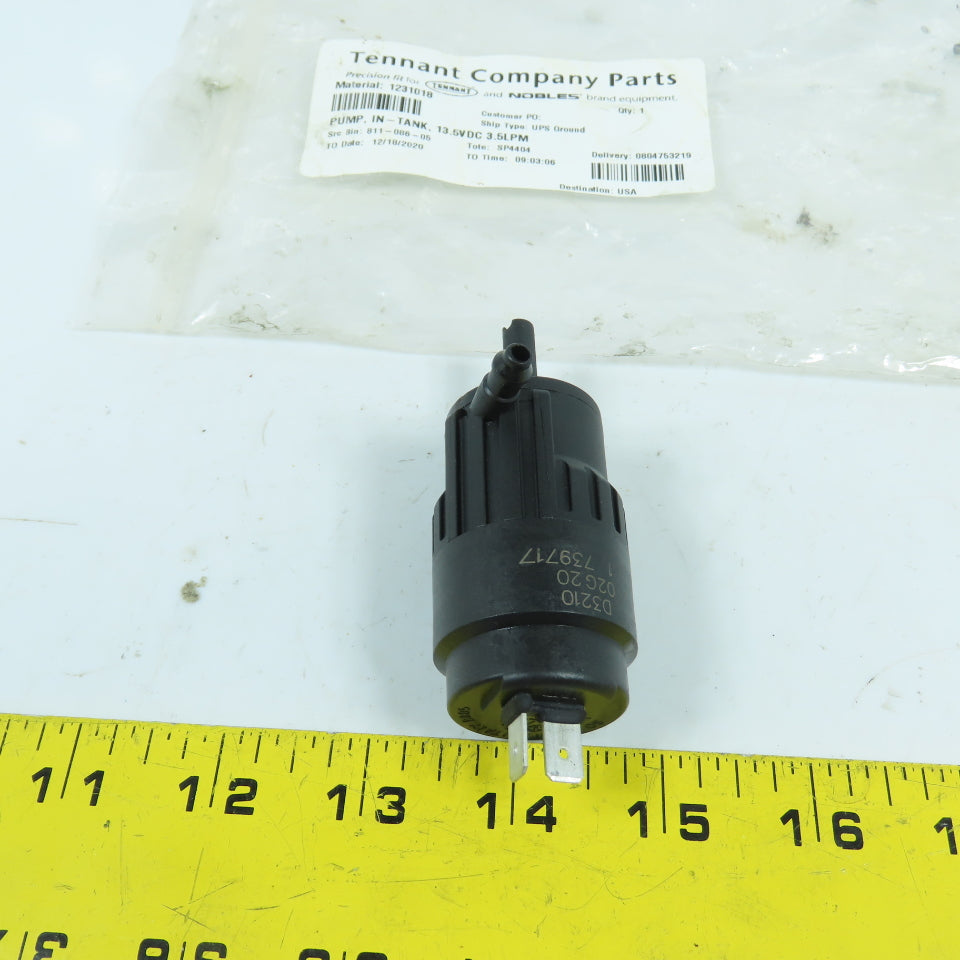 Tennant 1231018 In-Tank Pump 12VDC 3.5LPM