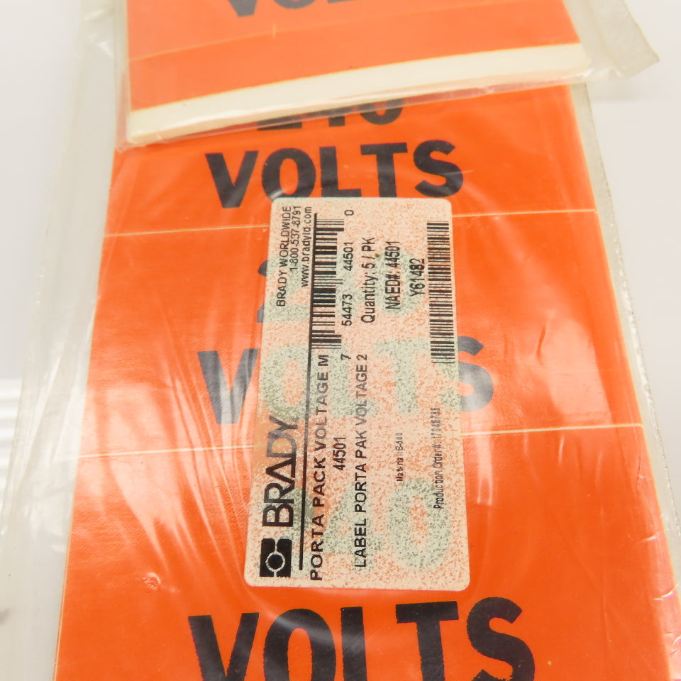 Brady 44500, 44501, 44503 120V, 240V 480V Voltage Label Stickers Markers Lot/120