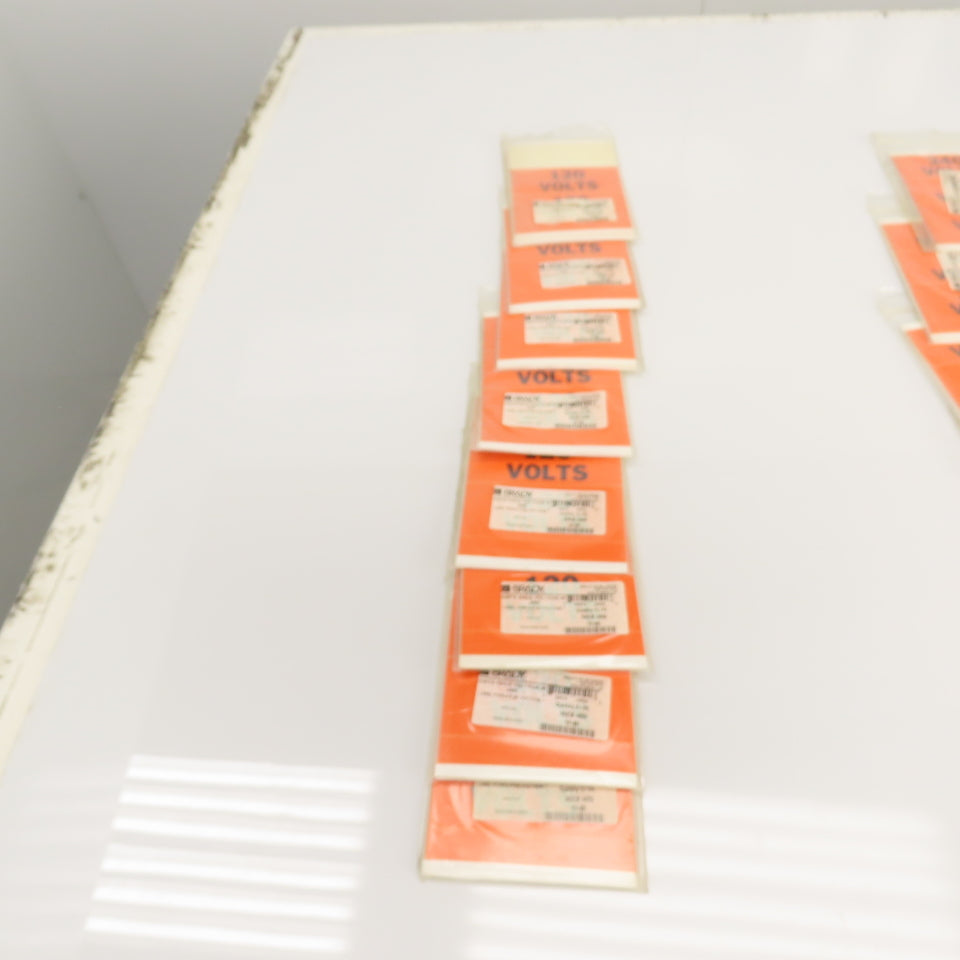 Brady 44500, 44501, 44503 120V, 240V 480V Voltage Label Stickers Markers Lot/120