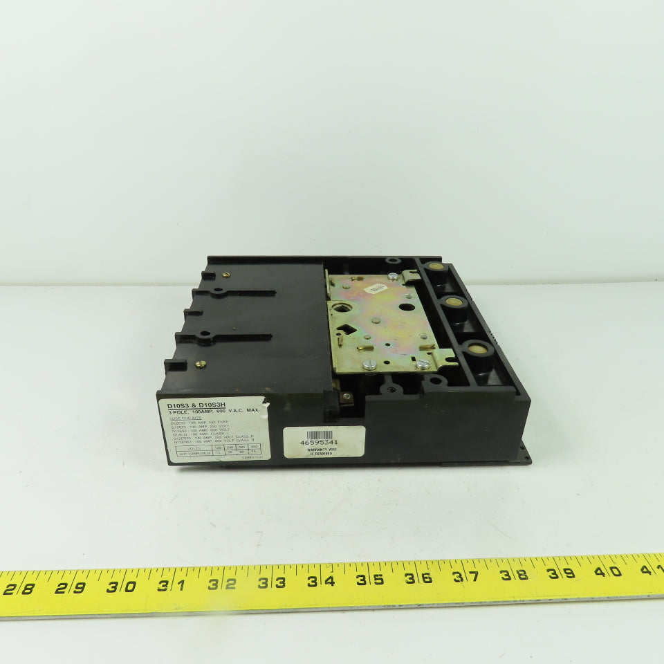 Telemecanique D10S3 3-Pole Disconnect Switch 600VAC 100A 75HP
