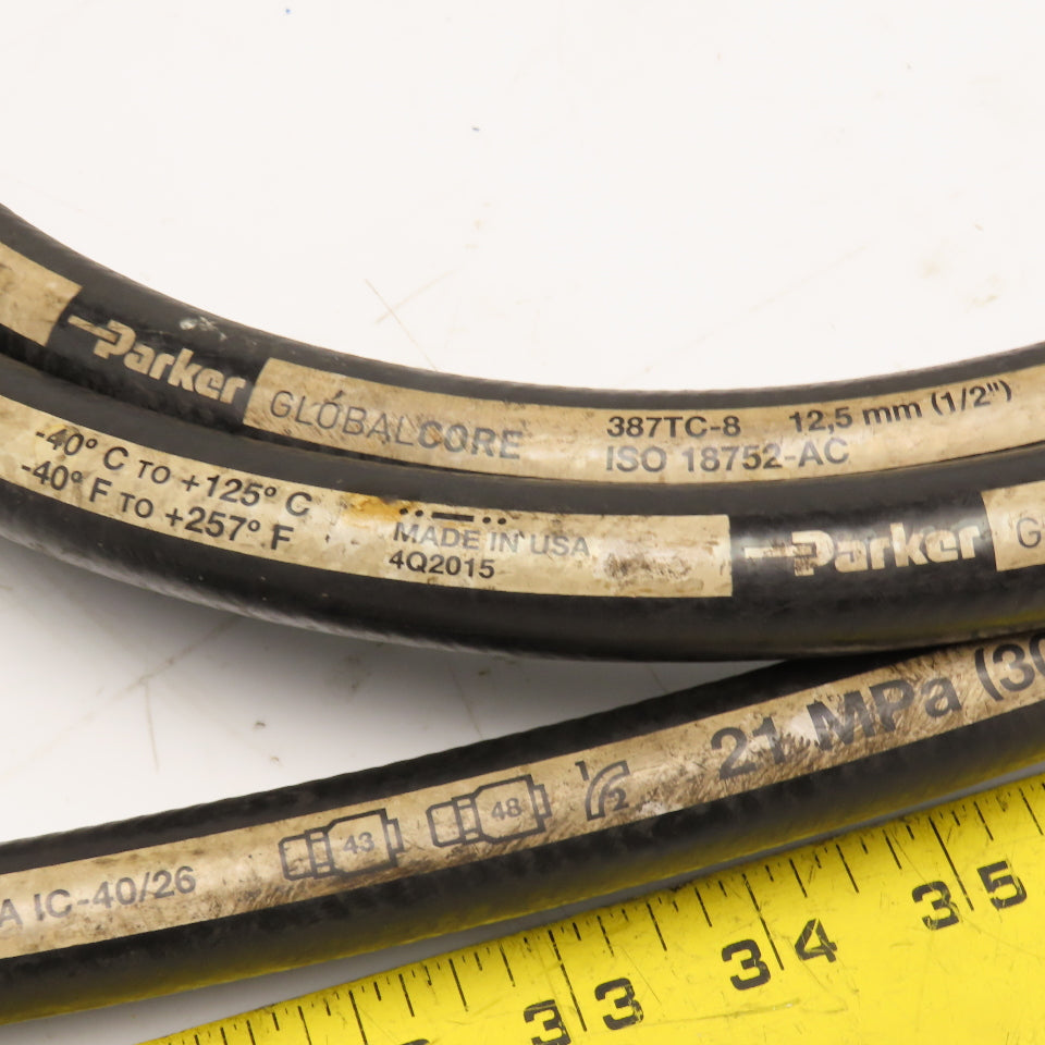 Parker 1/2" (-8) Female Swivel Ends 1/2" Hydraulic Hose Assembly 3000PSI 144"