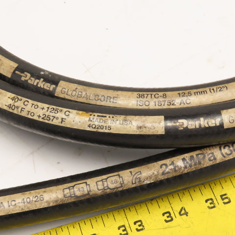 Parker 1/2" (-8) Female Swivel Ends 1/2" Hydraulic Hose Assembly 3000PSI 144"