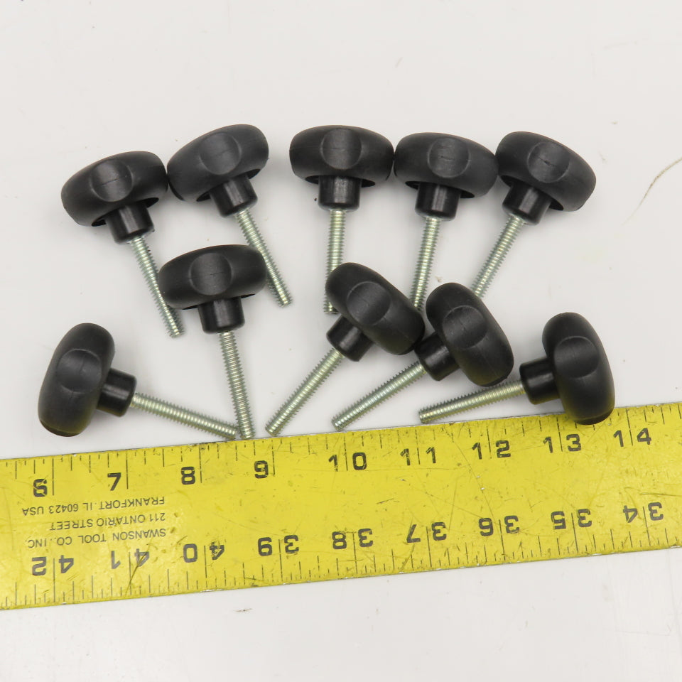 1/4"-20 Plastic Thumb Screw 1-1/2" Stud Length 1.60" Head Lot Of 10