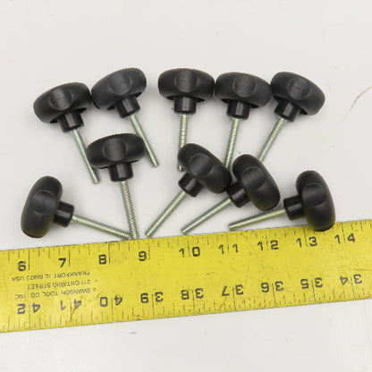 1/4"-20 Plastic Thumb Screw 1-1/2" Stud Length 1.60" Head Lot Of 10