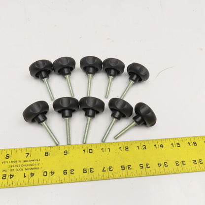 1/4"-20 Plastic Thumb Screw 1-1/2" Stud Length 1.60" Head Lot Of 10