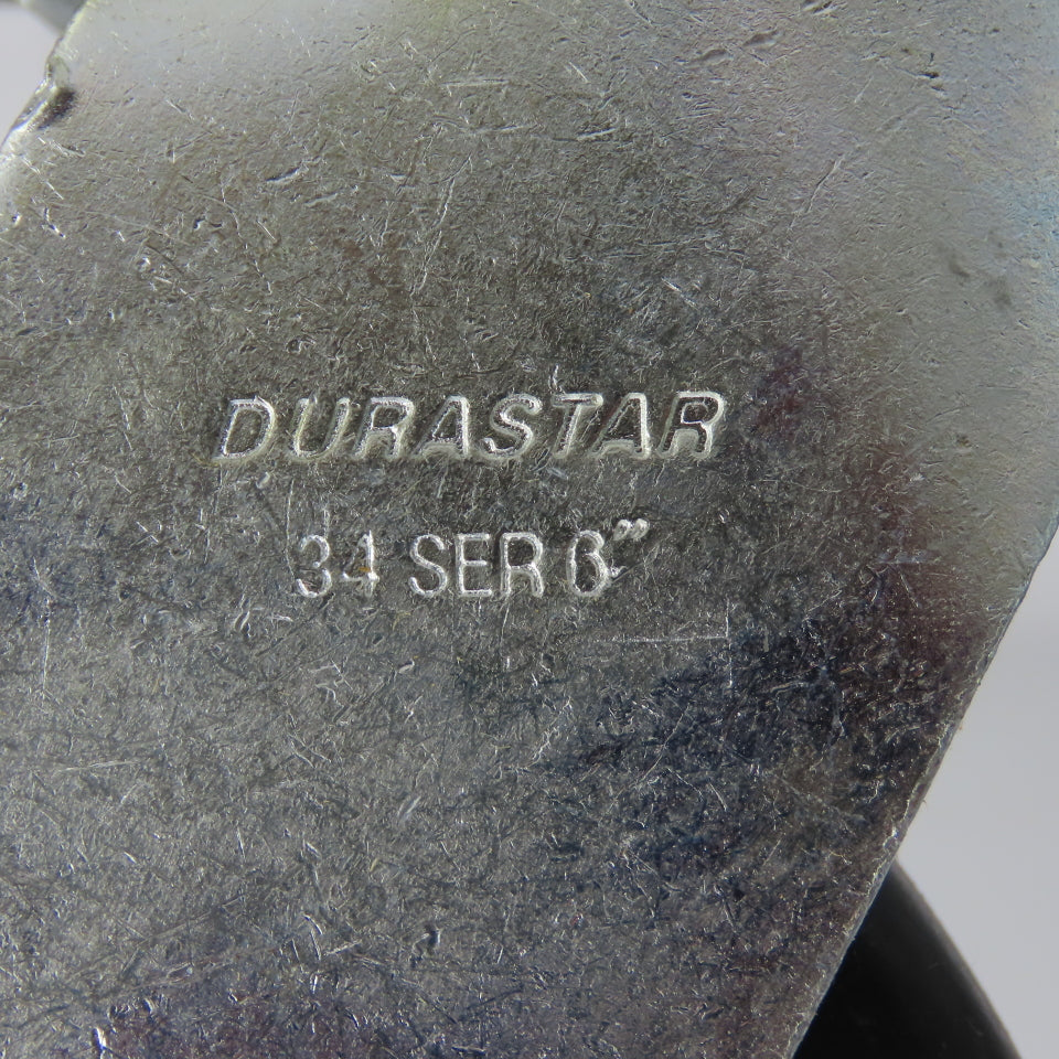 Durastar 34 Series Heavy Duty 6" x 2" Casters 4-Rigid 2-Swivel W/ Brake Set Of 6