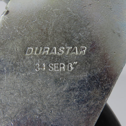 Durastar 34 Series Heavy Duty 6" x 2" Casters 4-Rigid 2-Swivel W/ Brake Set Of 6