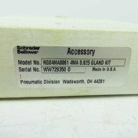 Schrader Bellows RG04MA0061 4MA 0.625 Gland Kit