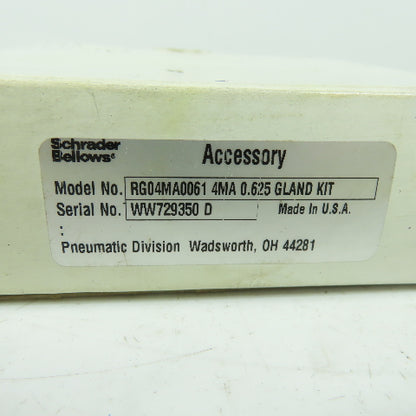 Schrader Bellows RG04MA0061 4MA 0.625 Gland Kit
