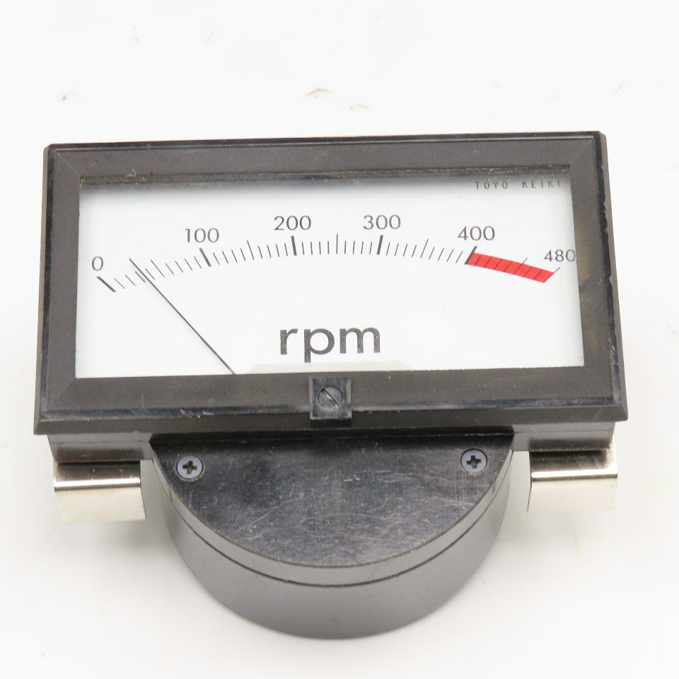Toyo Keiki YEF3 0-480 RPM Panel Ammeter 4" x 2"