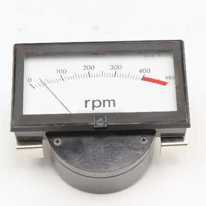 Toyo Keiki YEF3 0-480 RPM Panel Ammeter 4" x 2"