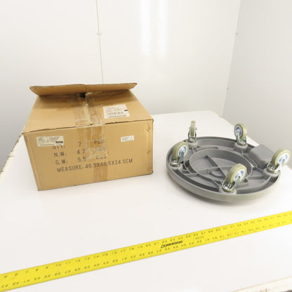 Pro-Source 48435010 Round Polyethylene Twist-On Trash Can Dolly 32-44 Gal