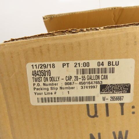 Pro-Source 48435010 Round Polyethylene Twist-On Trash Can Dolly 32-44 Gal
