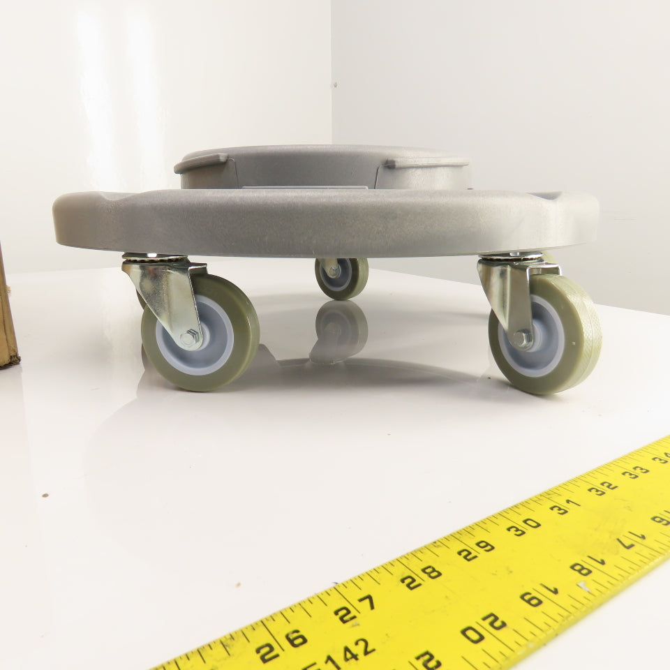 Pro-Source 48435010 Round Polyethylene Twist-On Trash Can Dolly 32-44 Gal