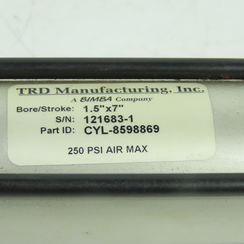 TRD CYL-8598869 Double Acting Pneumatic Air Cylinder 1.5" Bore 7" Stroke