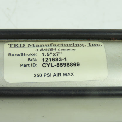 TRD CYL-8598869 Double Acting Pneumatic Air Cylinder 1.5" Bore 7" Stroke