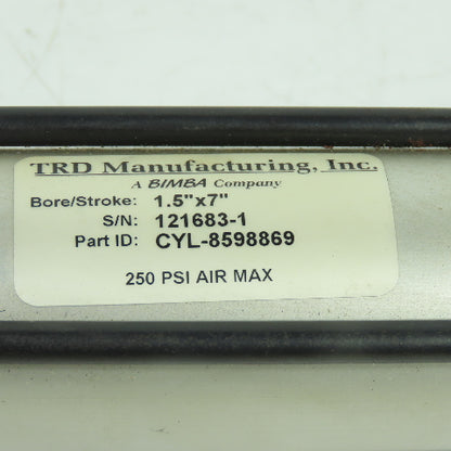 TRD CYL-8598869 Double Acting Pneumatic Air Cylinder 1.5" Bore 7" Stroke