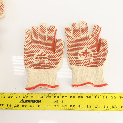 Memphis 9462K Red Brick Terrycloth Work Gloves Heat Resistant Small 21 Pairs