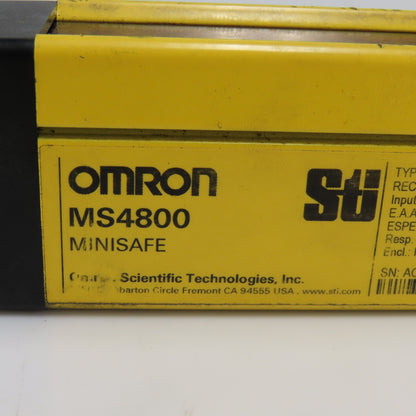 Omron MSF4800-20-0680-R2 Minisafe Light Curtain Receiver 24VDC 0.3-20m Range