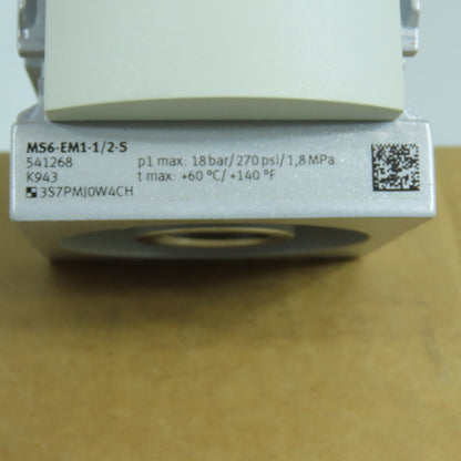 Festo MS6-EM1-1/2-S 541268 Shut-Off Valve 1/2" 18 Bar 8700 l/min W/ U-1/2-B