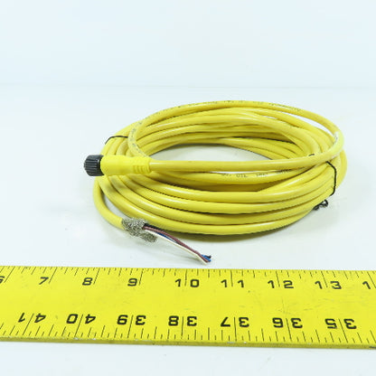 Allen Bradley 889D-F4EC-10 Ser B 4 Pin DC Micro Braid Shield QD Cordset 10 Meter