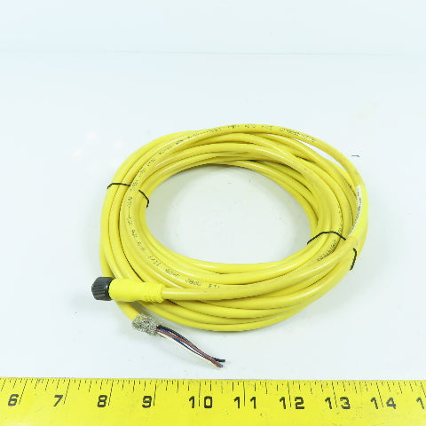 Allen Bradley 889D-F4EC-10 Ser B 4 Pin DC Micro Braid Shield QD Cordset 10 Meter