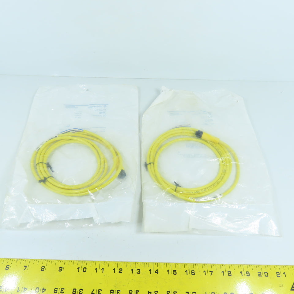 Allen Bradley 889D-F4AC-2 Ser B QD Cordset 4-Pin DC Micro 2 Meter SEALED Lot/2
