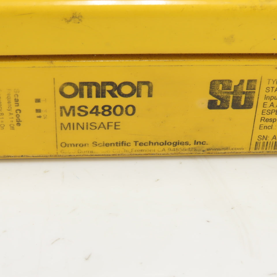Omron MSF4800-20-0440-X Minisafe Light Curtain Transmitter 24VDC 0.3-20m Range