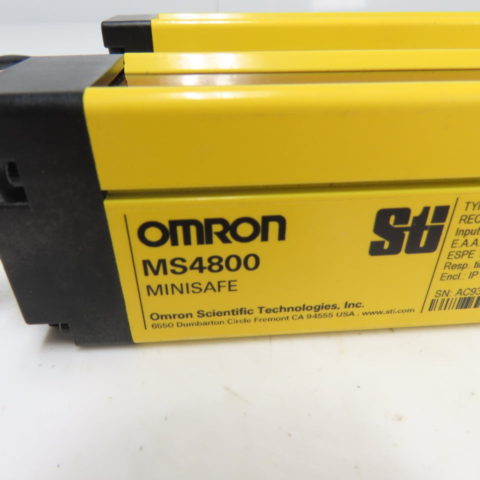 Omron MSF4800-20-0240-R2 Receiver MSF4800-20-0240-X2 Transmitter Safety Curtain
