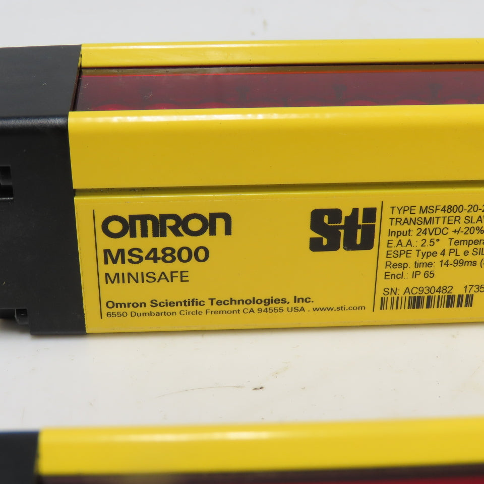 Omron MSF4800-20-0240-R2 Receiver MSF4800-20-0240-X2 Transmitter Safety Curtain