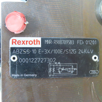Rexroth ABZSS 10 E-3X/100E/S12G 24K4V R900709583 Accumulator Safety Block 24VDC
