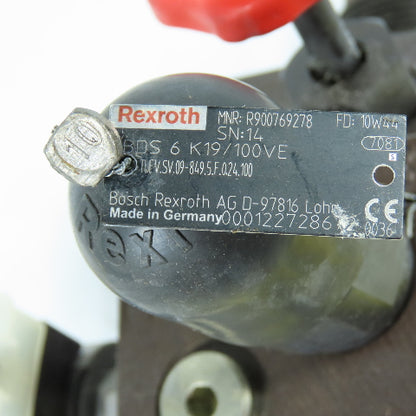 Rexroth ABZSS 10 E-3X/100E/S12G 24K4V R900709583 Accumulator Safety Block 24VDC