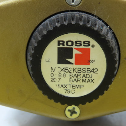 Ross 3900A1018Z Pneumatic Fill / Dump Valve W/ MD452KBSB42 Regulator & 913K77