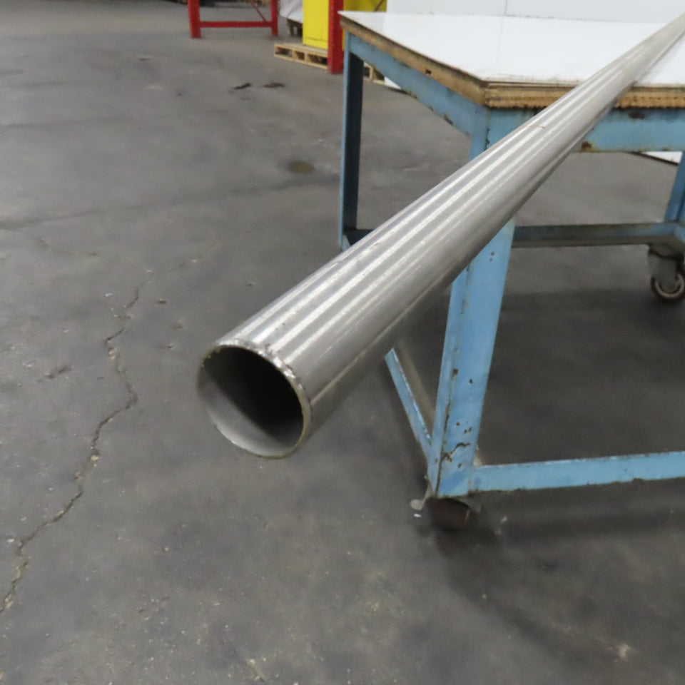 1-1/4" OD x 1-1/8" ID Stainless Steel Round Tube 10' Length Lot Of 17